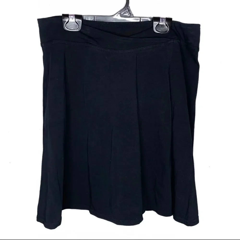 Athleta Black Tennis Skater Flare Mini Skirt S